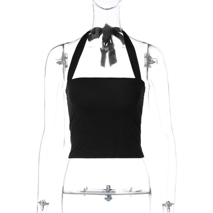Trendy Solid Color Bodycon Crop Top