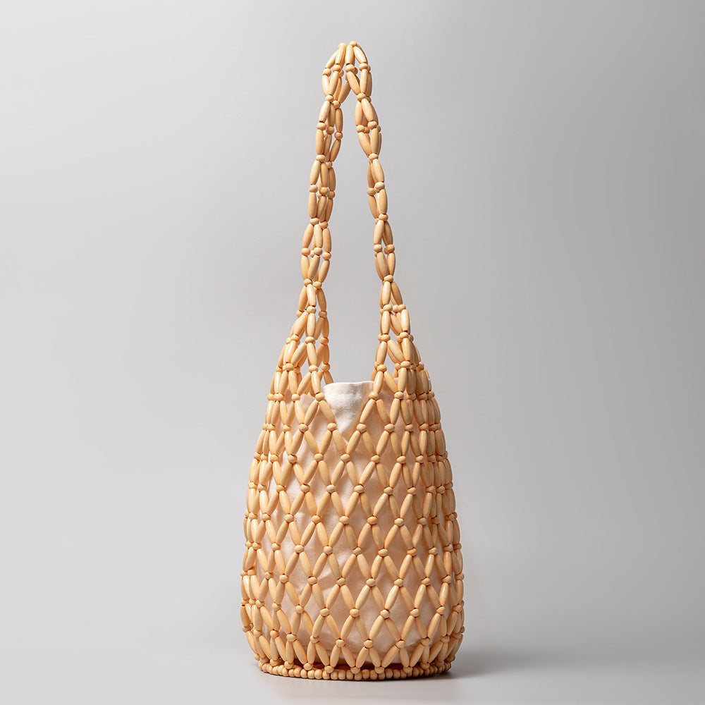 Hallow Wooden Bead Handmade Bags