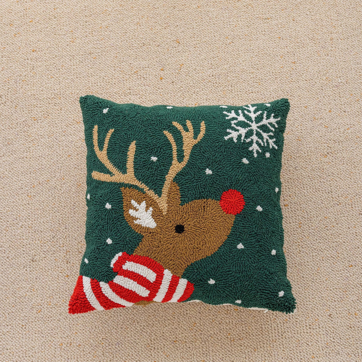 Square Christmas Holiday Decor Throw Pillow Covers