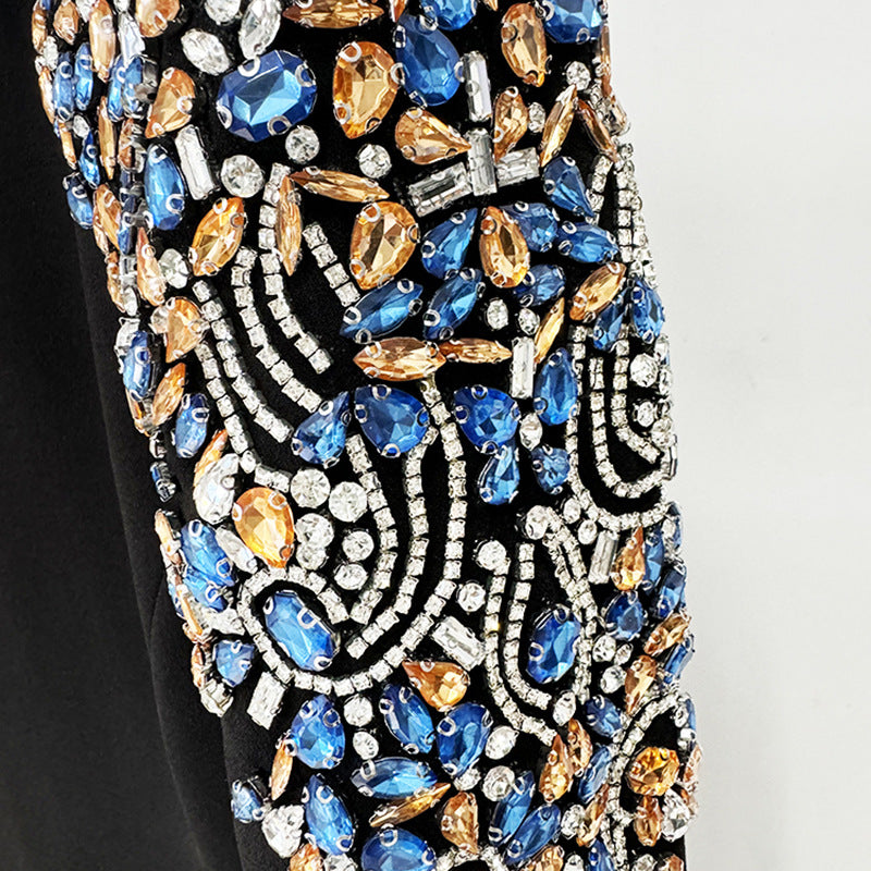 Fashionable Long Sleeve Embellished Dress