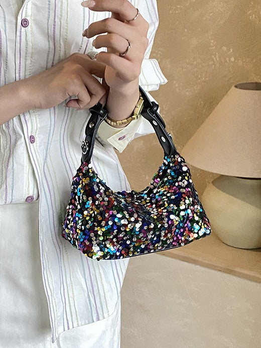 Women's Shimmering PVC Handbag Stylish Party Shoulder Bag