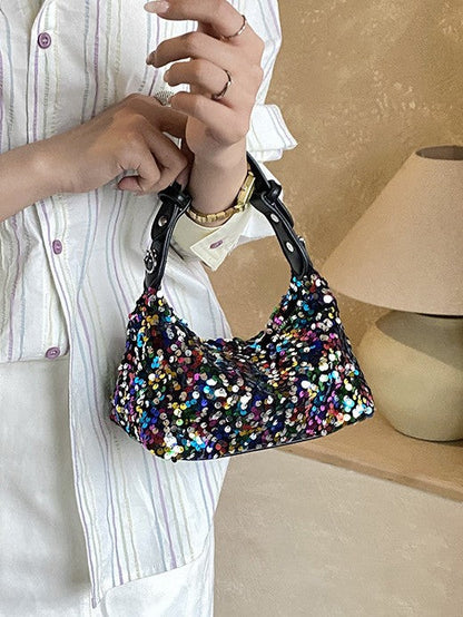 Women's Shimmering PVC Handbag Stylish Party Shoulder Bag