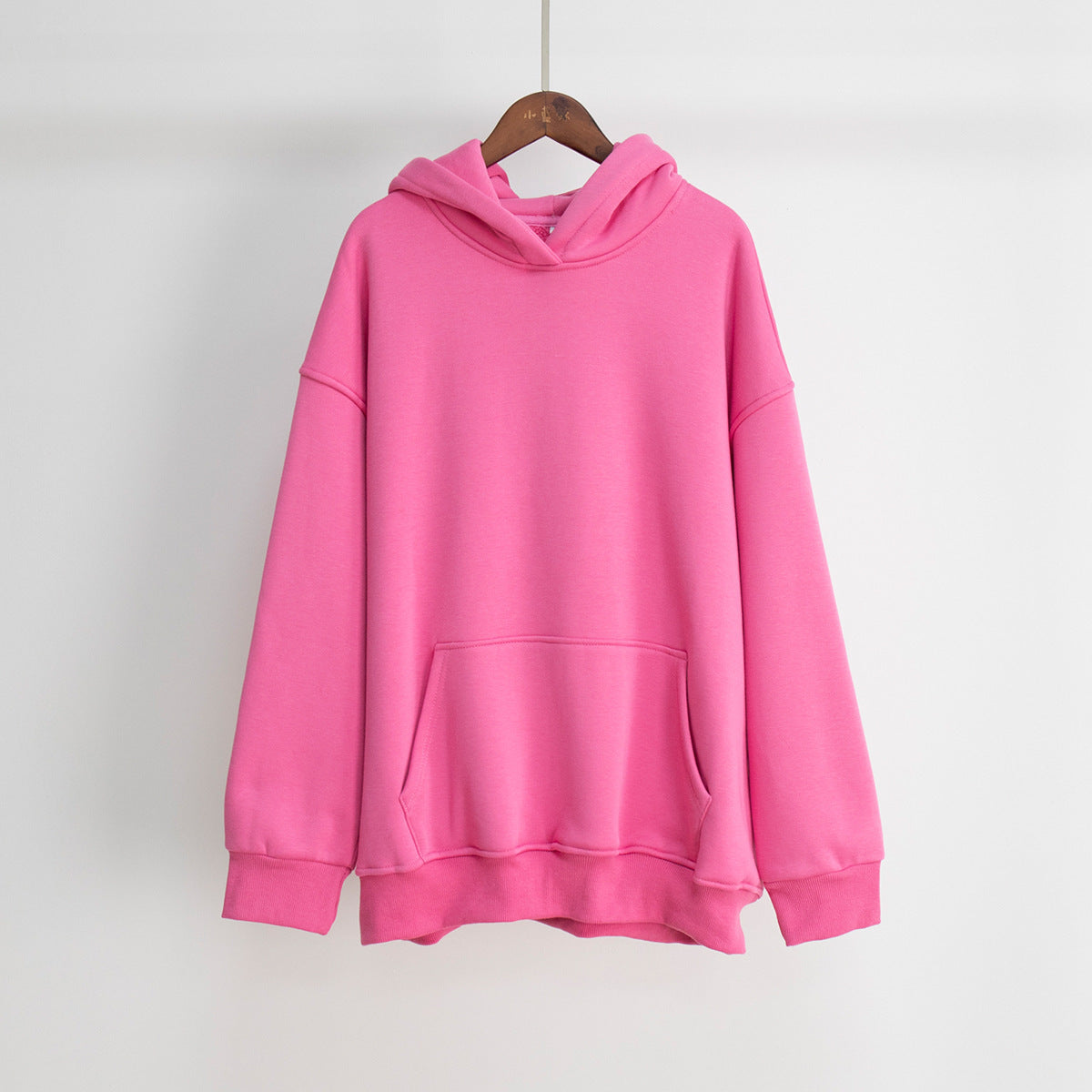 Unisex Plush Hooded Sweatshirt with Pockets