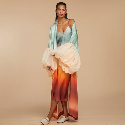 Beach Vacation Loose Fit Printed Cardigan