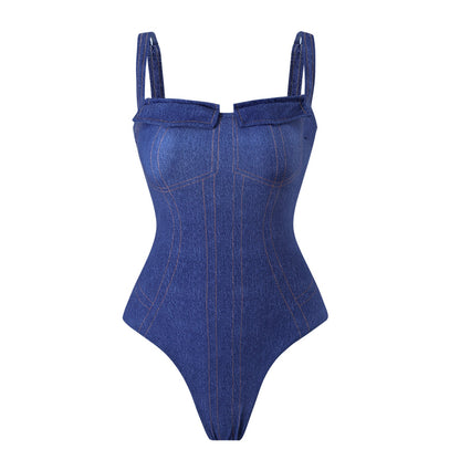 Strap One Piece Swimweat Split Cover