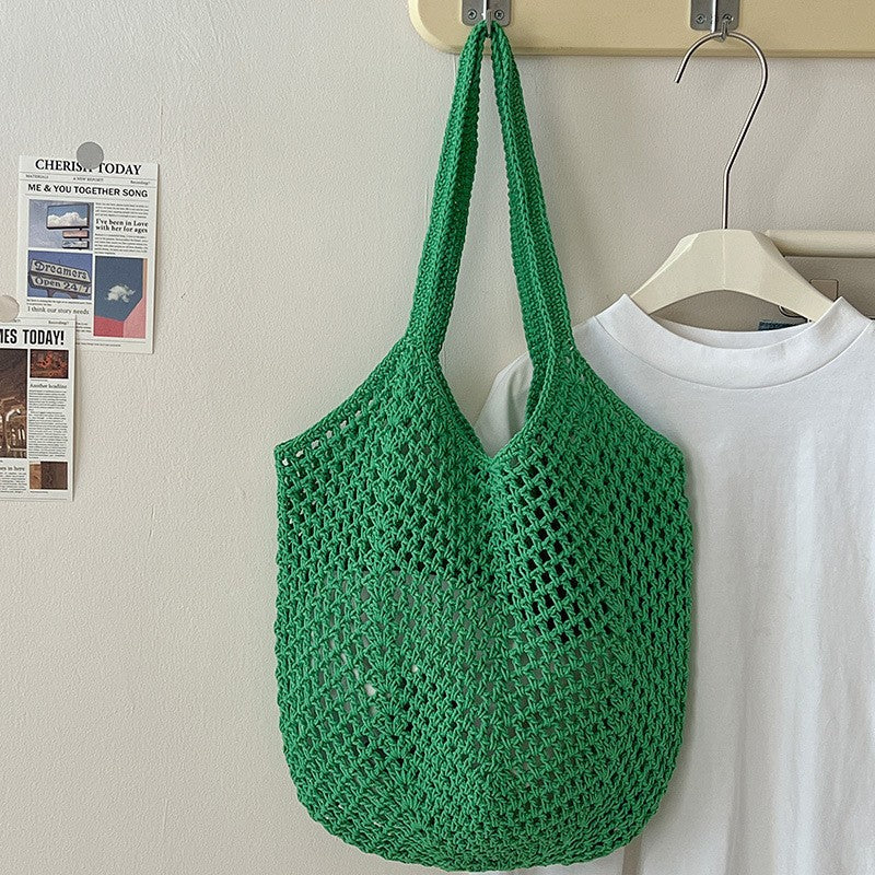 Trendy Woven Tote Bag Casual Chic Handbag