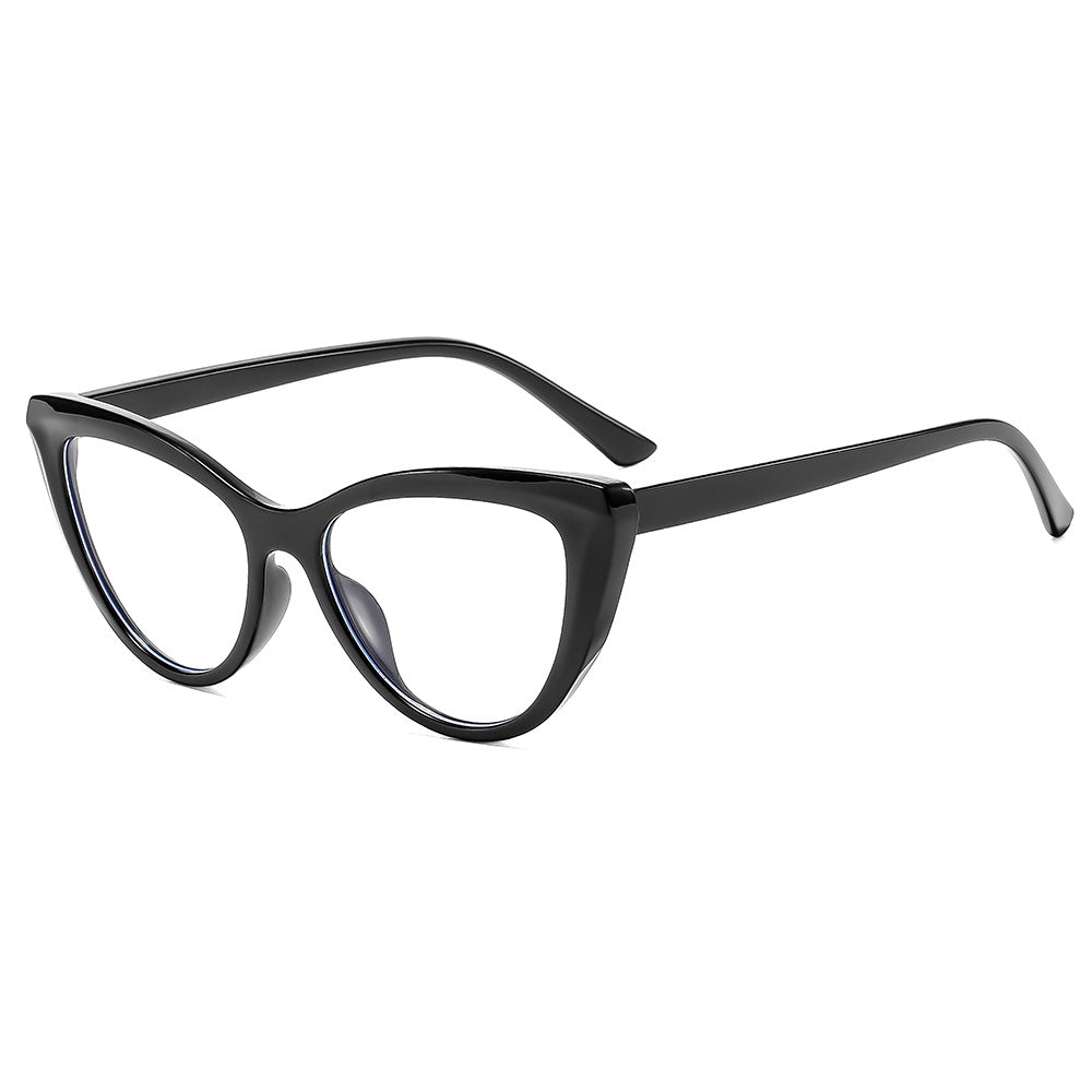 Trendy Color Block Cat Eye Blue Light Blocking Glasses for Women