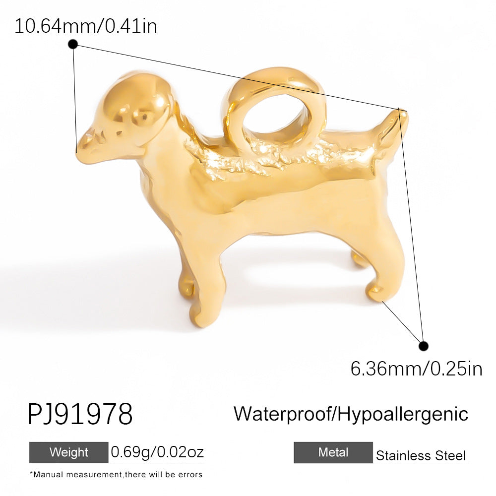 Stainless Steel DIY Enamel Pendant Accessories - 18K Gold Color Retention