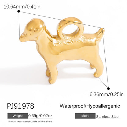 Stainless Steel DIY Enamel Pendant Accessories - 18K Gold Color Retention