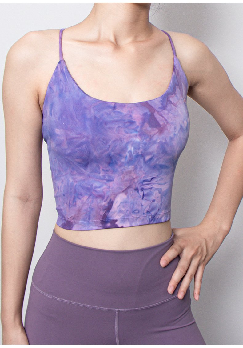 Hand-Dyed Sexy Big Backless Women'S One-Piece Fitness Sports Bra Yoga