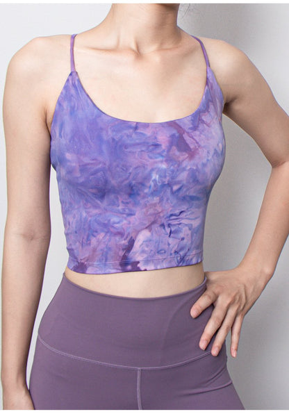 Hand-Dyed Sexy Big Backless Women'S One-Piece Fitness Sports Bra Yoga