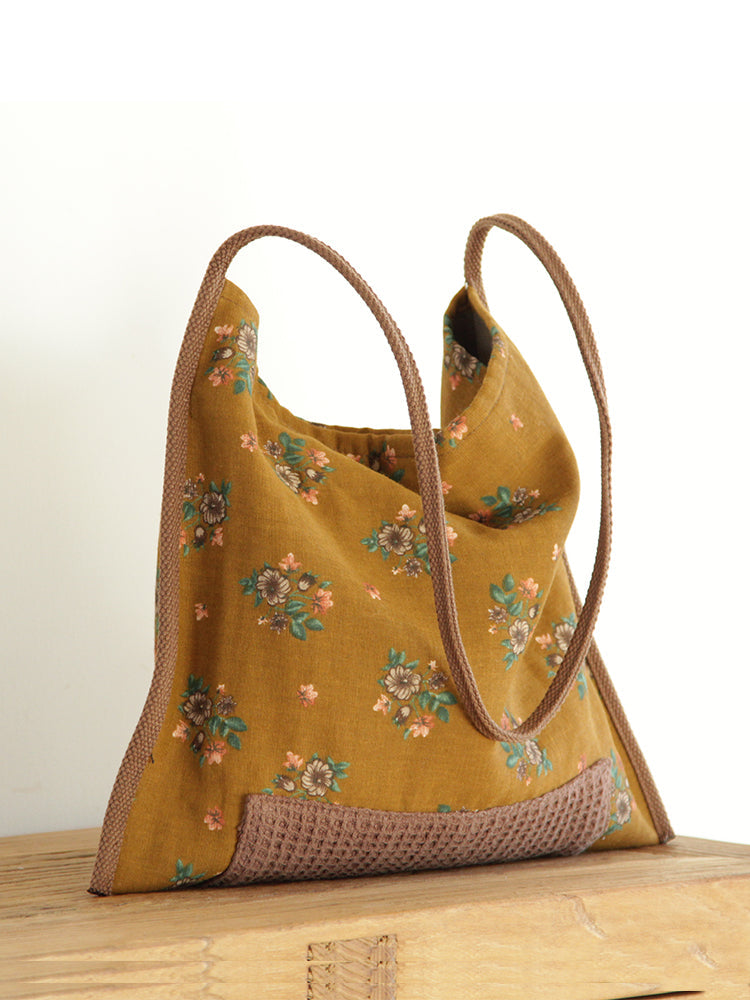 Cloth Bag Ethnic Style Women'S Bag Commuting One-Shoulder Canvas Bag Vintage Chinese Style Cloth Bag Bag Woman