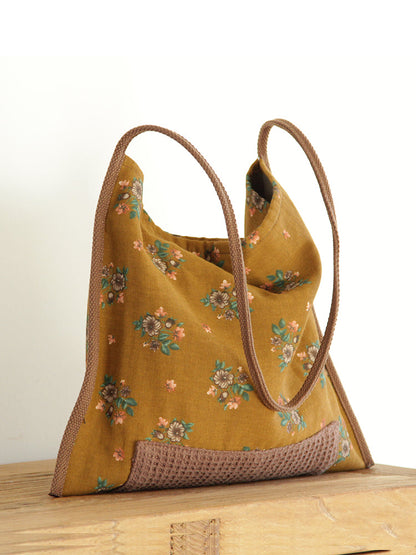 Cloth Bag Ethnic Style Women'S Bag Commuting One-Shoulder Canvas Bag Vintage Chinese Style Cloth Bag Bag Woman