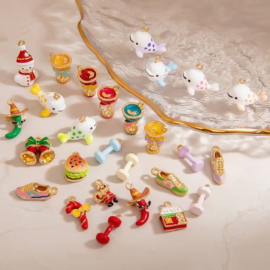 Cute Snowman Bell Pendant DIY Accessories for Festive Crafting