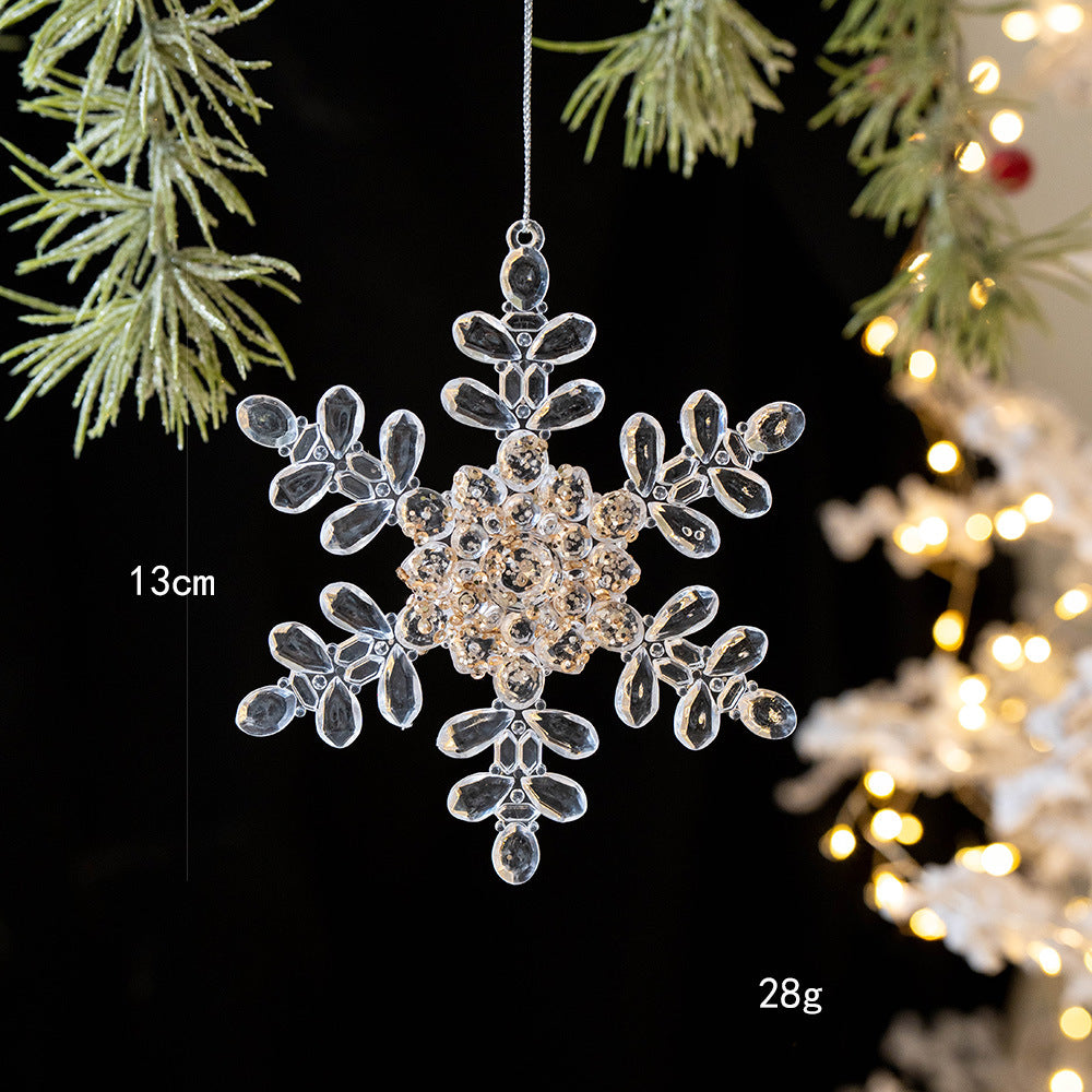 Snowflake Sequins Transparent Christmas Tree Hanging