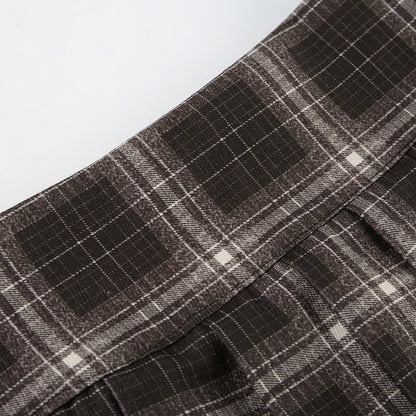 Plaid Pleated Low Rise Mini Skirt