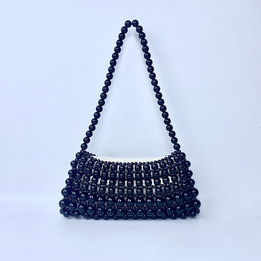 Simple Handmade Beads Braided Handbags