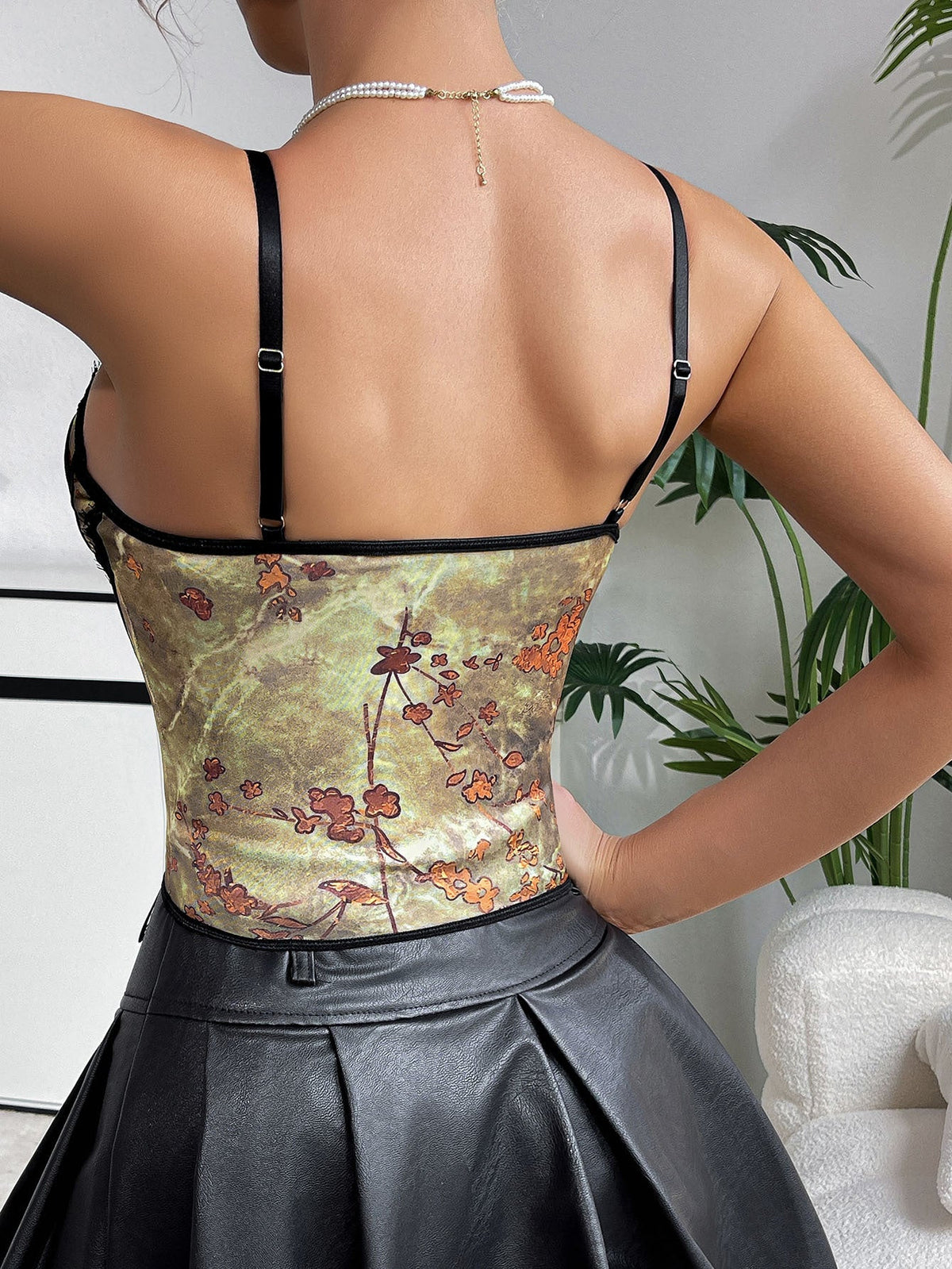 Sleeveless Sexy Lace-Up Crop Top With Underwire