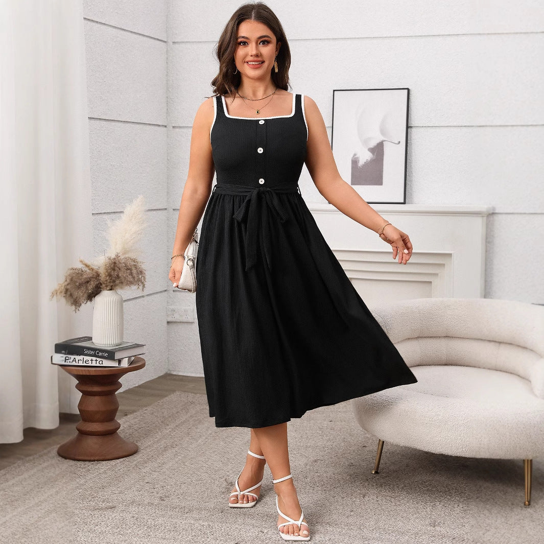 Solid Color Maxi Dress Elegant Casual Evening Dress