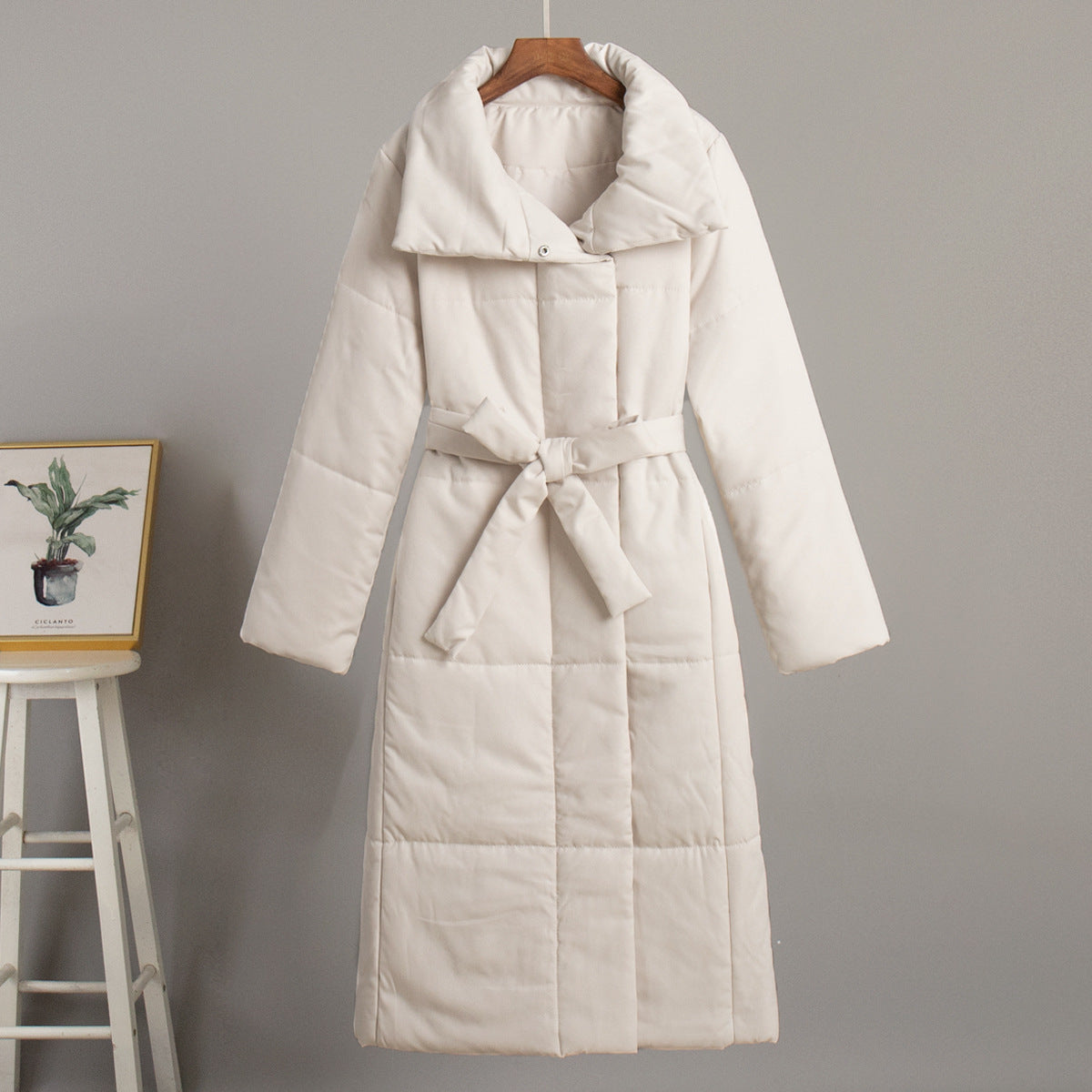 Long Cotton Jacket Casual Warm Coat