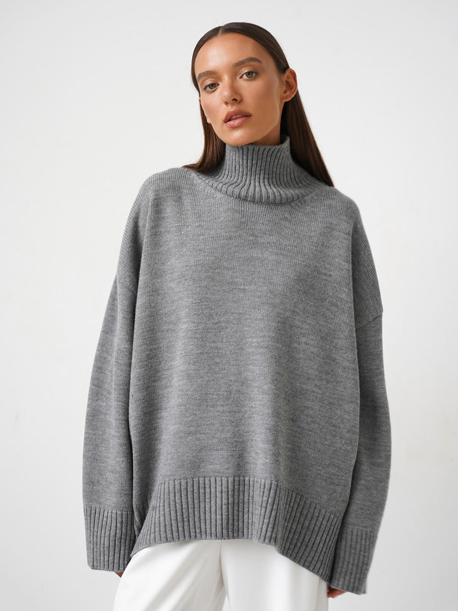Stylish Turtleneck Knitted Sweater for Women