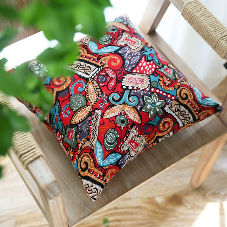 Cotton And Linen Ethnic Style South East Asia Sofa Throw Pillow Case Cushion Cover