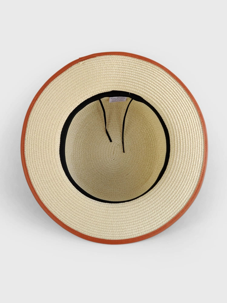 Straw Hat Retro Ethnic Style Embroidery Flower Beach Hat Spring And Summer Basin Hat