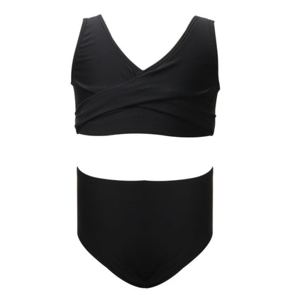 Girls' Two-Piece Swimwear Cute Solid Color Bikini