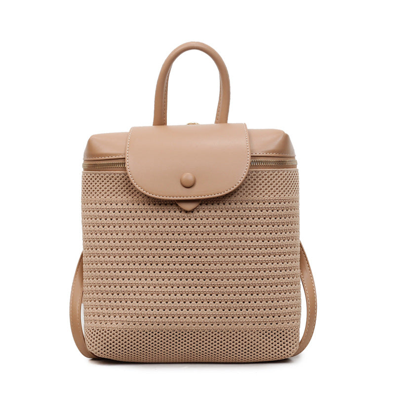 Fashionable Knitted Backpack for Women Casual Trendy