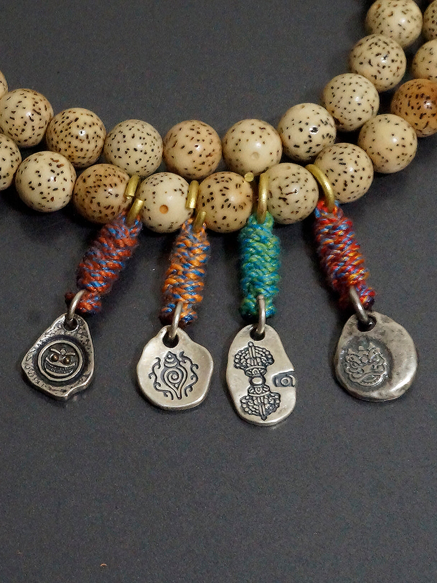 Small Pendant Sterling S925 Silver Accessories Tibetan Vajra Corpse Tuolin Master Wakes Up The Lion Hand Carry Vajra Pestle Ah Dun