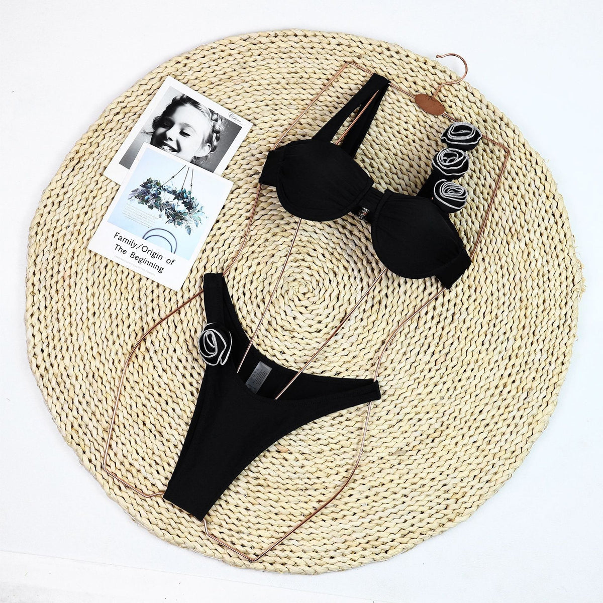 Flower Strap Bikini High Waist Triangle Sexy Swimwear