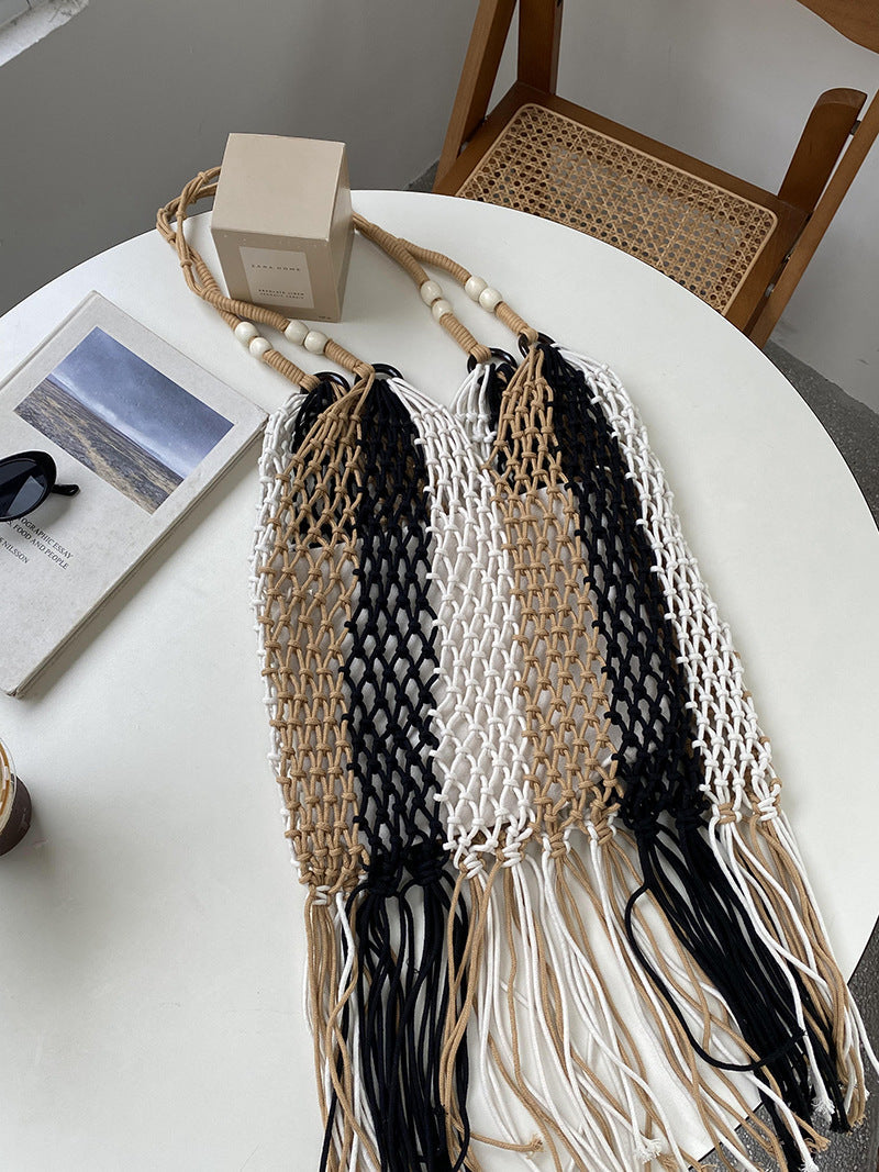 Handcrafted Woven Shoulder Bag Large Capacity Beach Bag