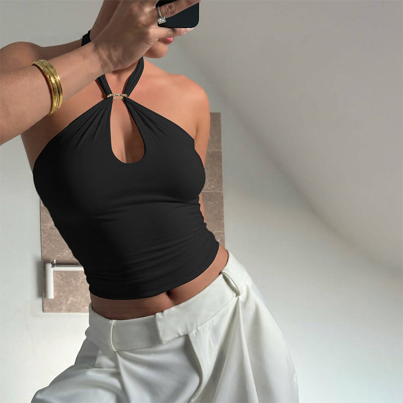 Sleeveless Backless Casual Top for Trendy Girls