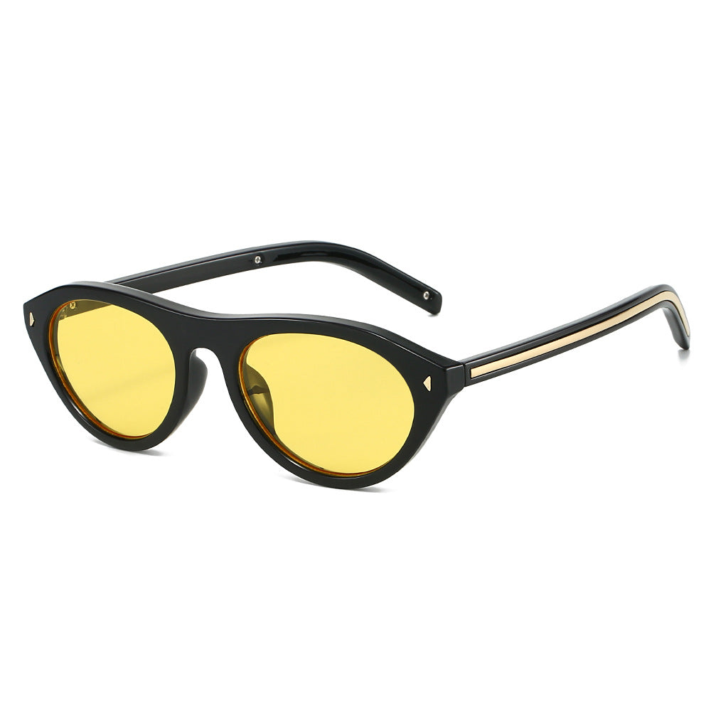 Cat Eye Oval Sunglasses Trendy UV400 Protection