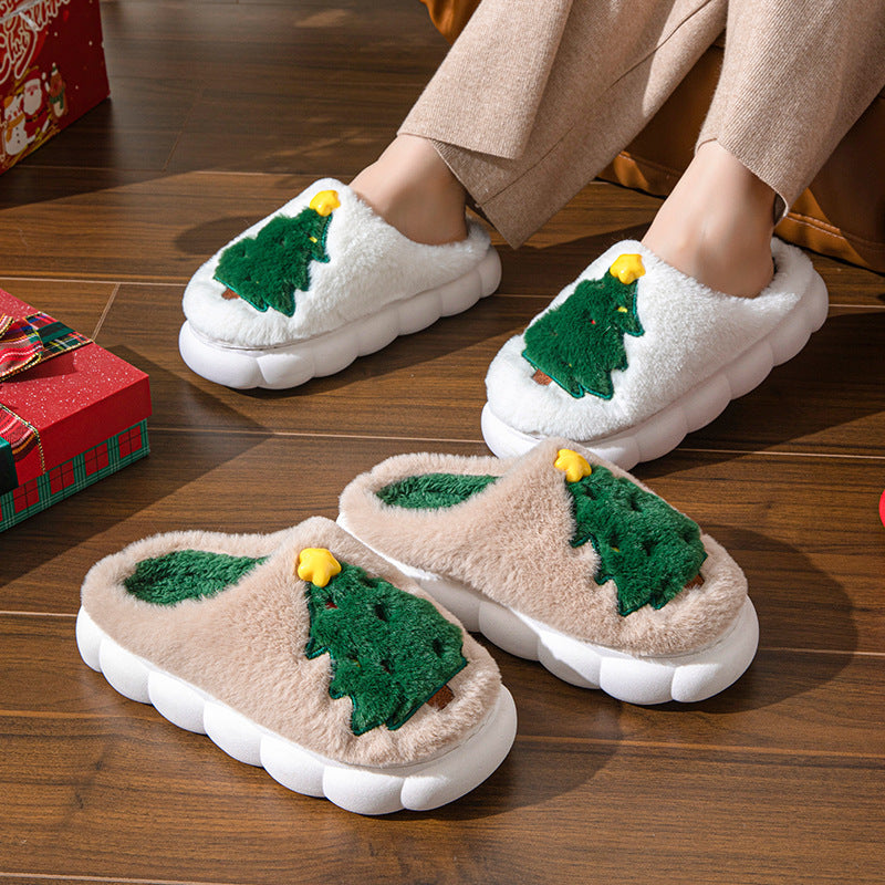 Cute Plush Cartoon Christmas Winter Slippers