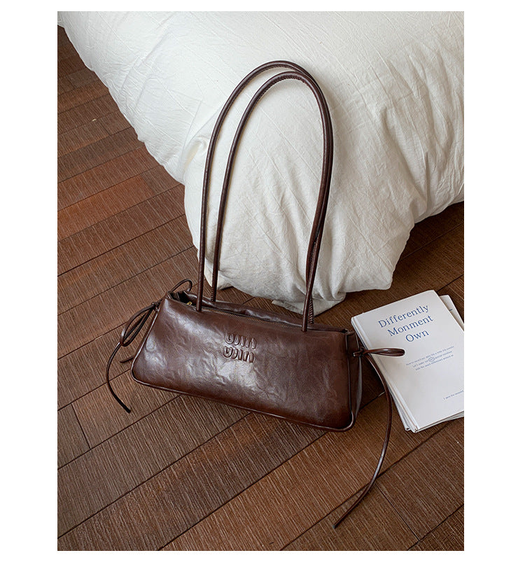 Trendy Soft Leather Tote Bag Large Capacity Shoulder Bag