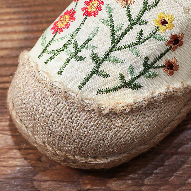 New Spring/Autumn National Style Women'S Shoes Small Daisy Cloth Shoes Embroidery Big Head Han Clothing Shoes
