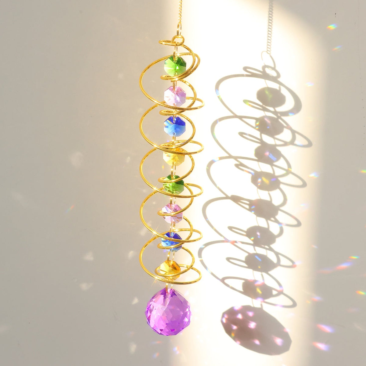 Rainbow Crystal Helical Suncatcher