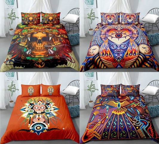 Selling 3D Printed Bohemian Bed Indian Pattern 2Pcs/3Pcs Set