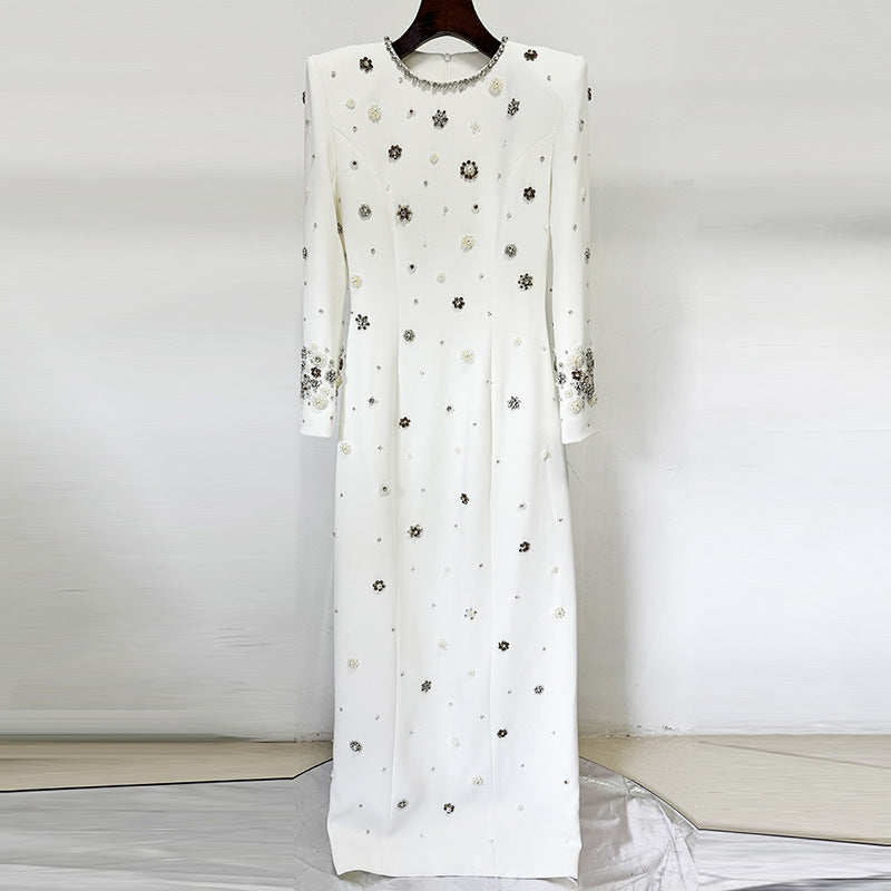 Beaded Long Dress Elegant Party Gown