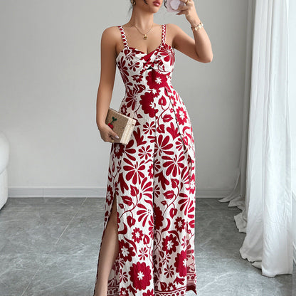 Elegant Twist Pattern Wide-Leg Jumpsuit for Women