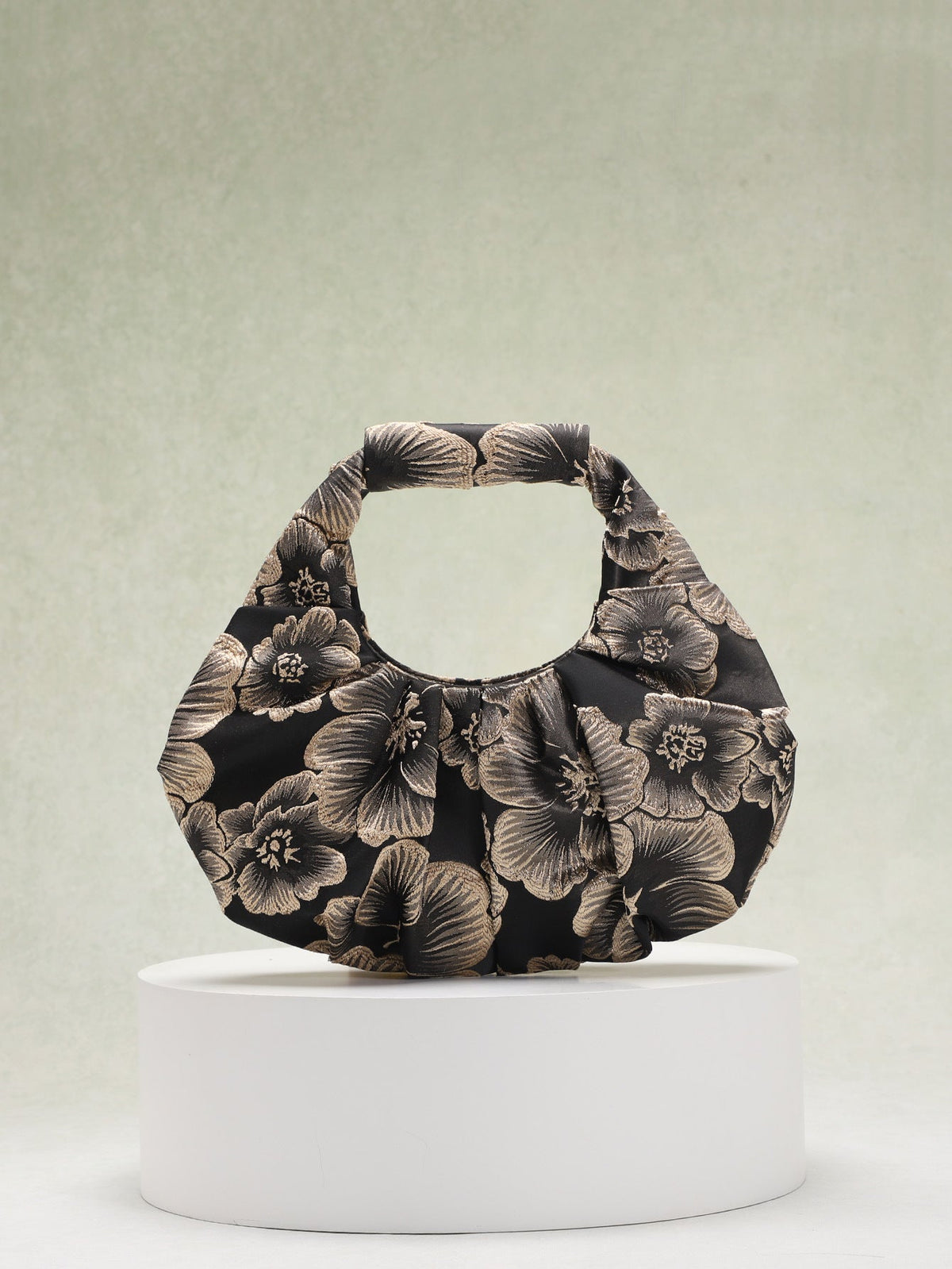 Vintage Floral Print Chinese Style Fabric Handbag