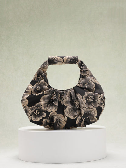 Vintage Floral Print Chinese Style Fabric Handbag