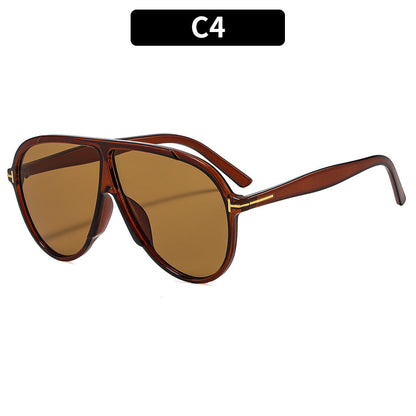Trendy Large Frame Sunglasses Fashionable Outdoor UV Protection