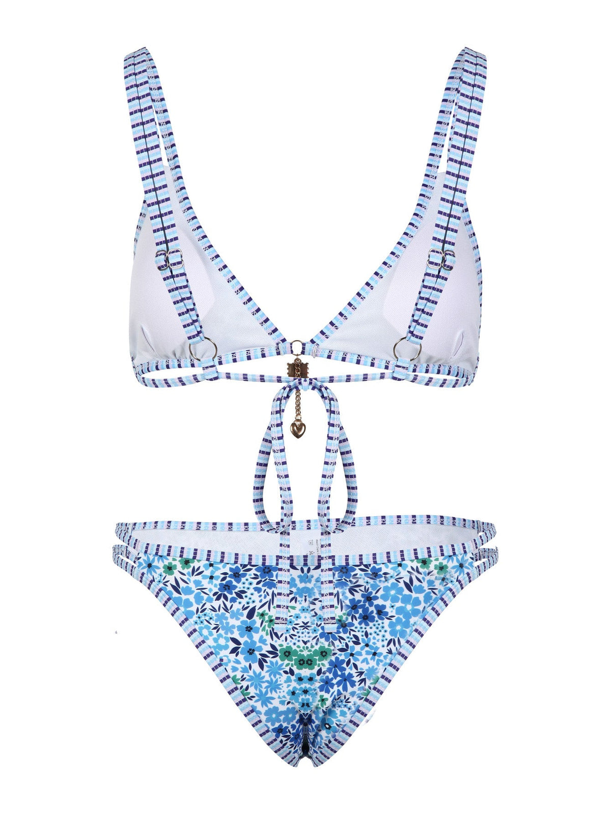 Trendy Floral Printed Bikini Swimwear