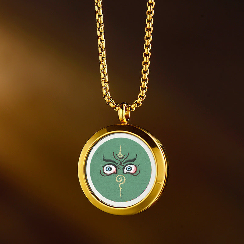 Tangka Gawu Box Zalam Tangka Prajna Eye Wealth God Eye Can Be Opened To Hold Things Zalam Pendant
