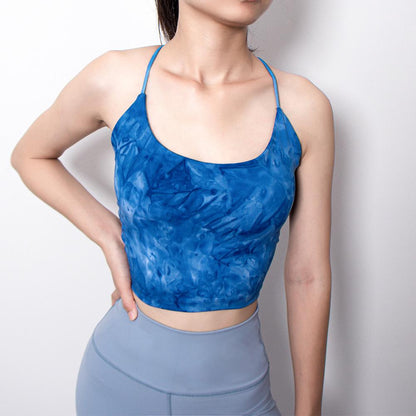 Hand-Dyed Sexy Big Backless Women'S One-Piece Fitness Sports Bra Yoga