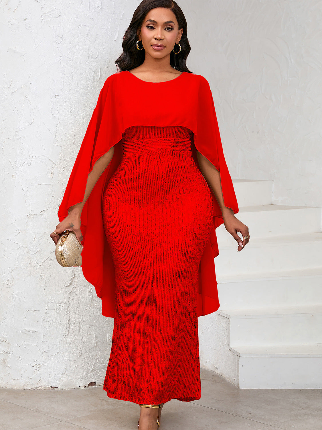 Elegant Sequin Mermaid Dress Party Gown
