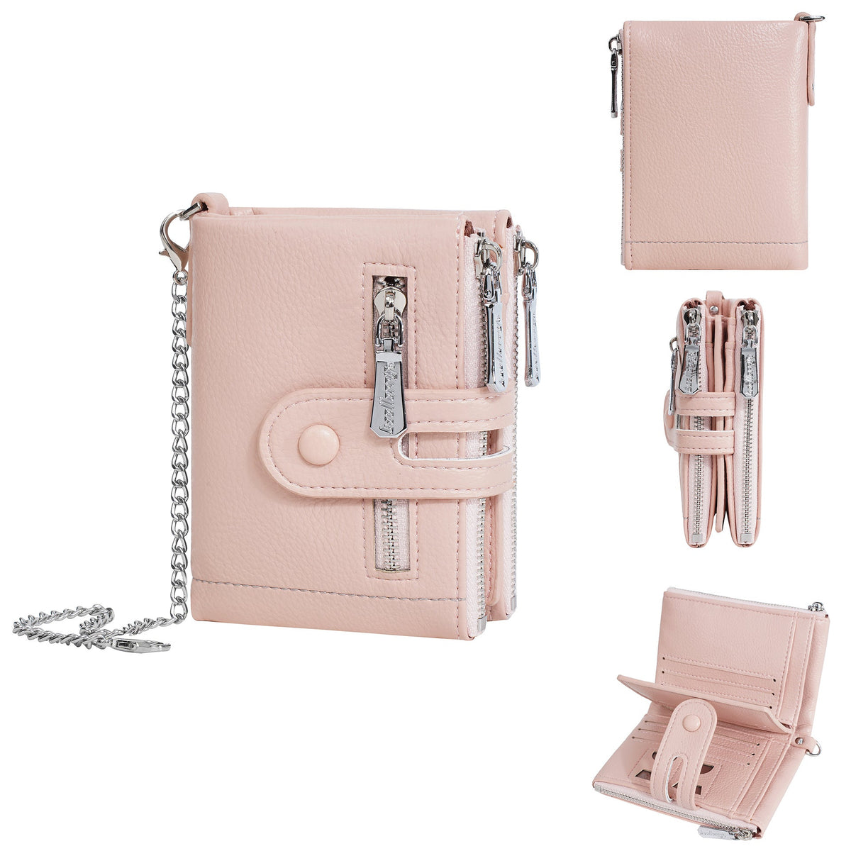 Solid Color Portable Card Cases Wallets