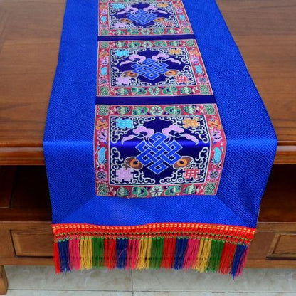 Tibetan-Style Folk Tablecloth Retro Long Table Tea Tablecloth Buddha Hall Decoration